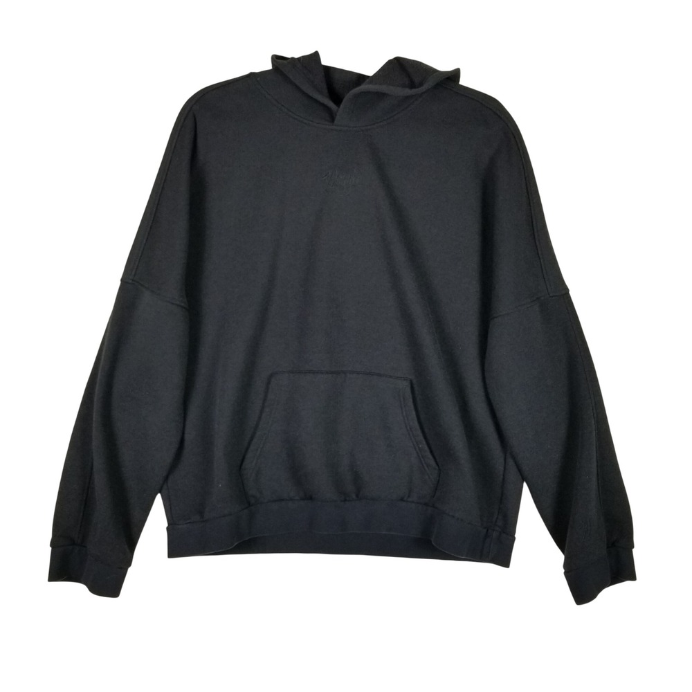 Waggle Hoodie Men 3XL Black Fleece Pullover Relaxed Fit Streetwear